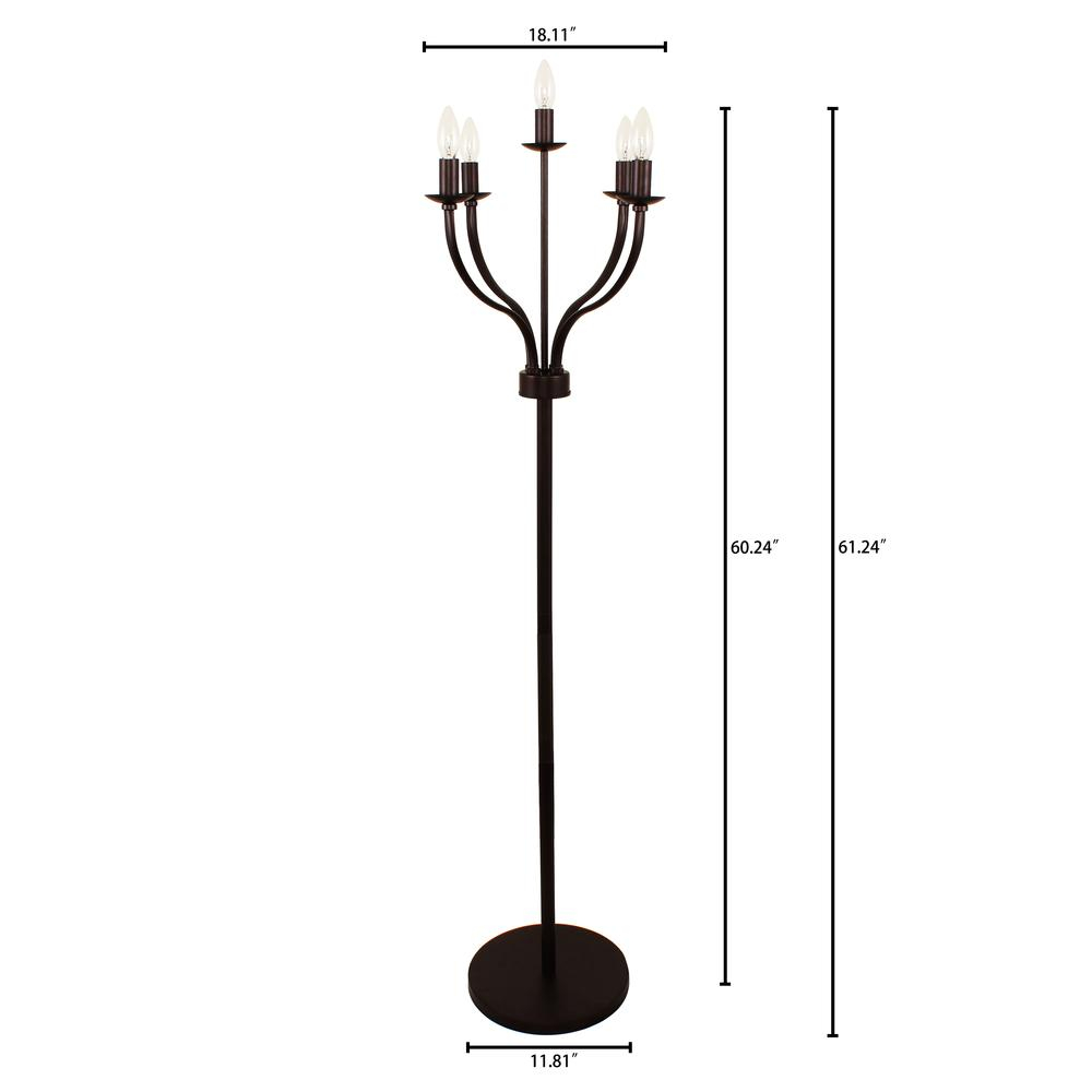 Details About Ironclad Industrial 5 Light Rubbed Bronze Floor Lamp 18 Wide regarding size 1000 X 1000