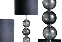 Details About Mistro Table Lamp Black Orb Trio Oval Suede Shade Shade Living Room Lounge Light with size 1024 X 900