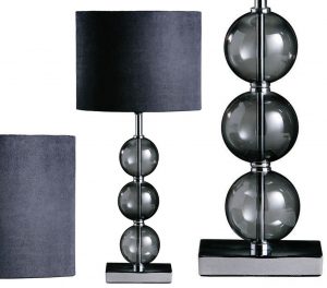 Details About Mistro Table Lamp Black Orb Trio Oval Suede Shade Shade Living Room Lounge Light with size 1024 X 900