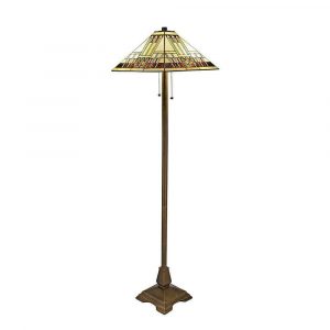 Details About Multicolored Bronze Floor Lamp Bell Glass Shade Metal Base Antique Bronze Finish with regard to size 1000 X 1000