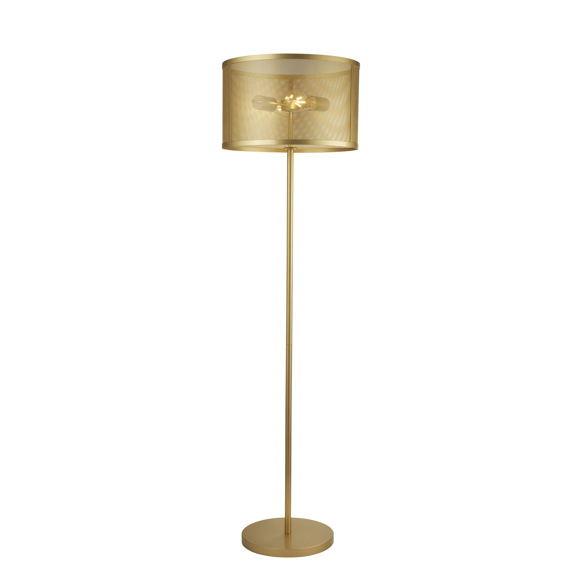 Details About Searchlight Fishnet 2 Light Floor Lamp Matt Gold within size 2000 X 2000