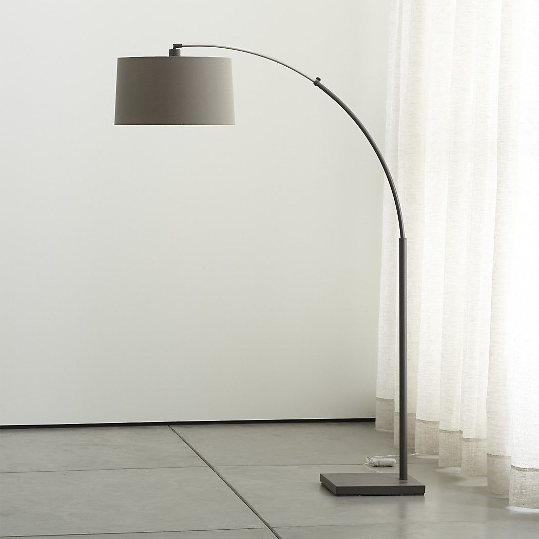 Dexter Arc Floor Lamp With Grey Shade Reviews Crate And for size 1050 X 1050