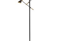 Diablo Modern 2 Light Floor Lamp In Black And Gold Finish 5962 2bg for size 1000 X 1000