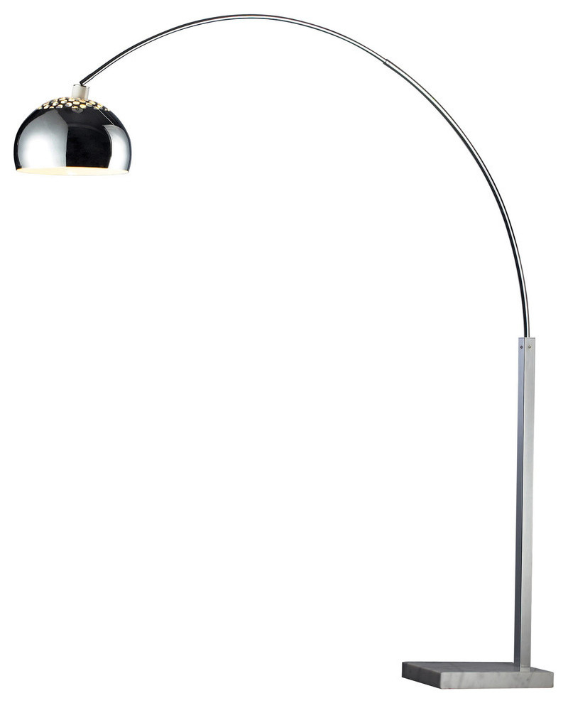 Dimond D1428 Penbrook Arc Lamp Silver Plated And White Marble with regard to measurements 800 X 990