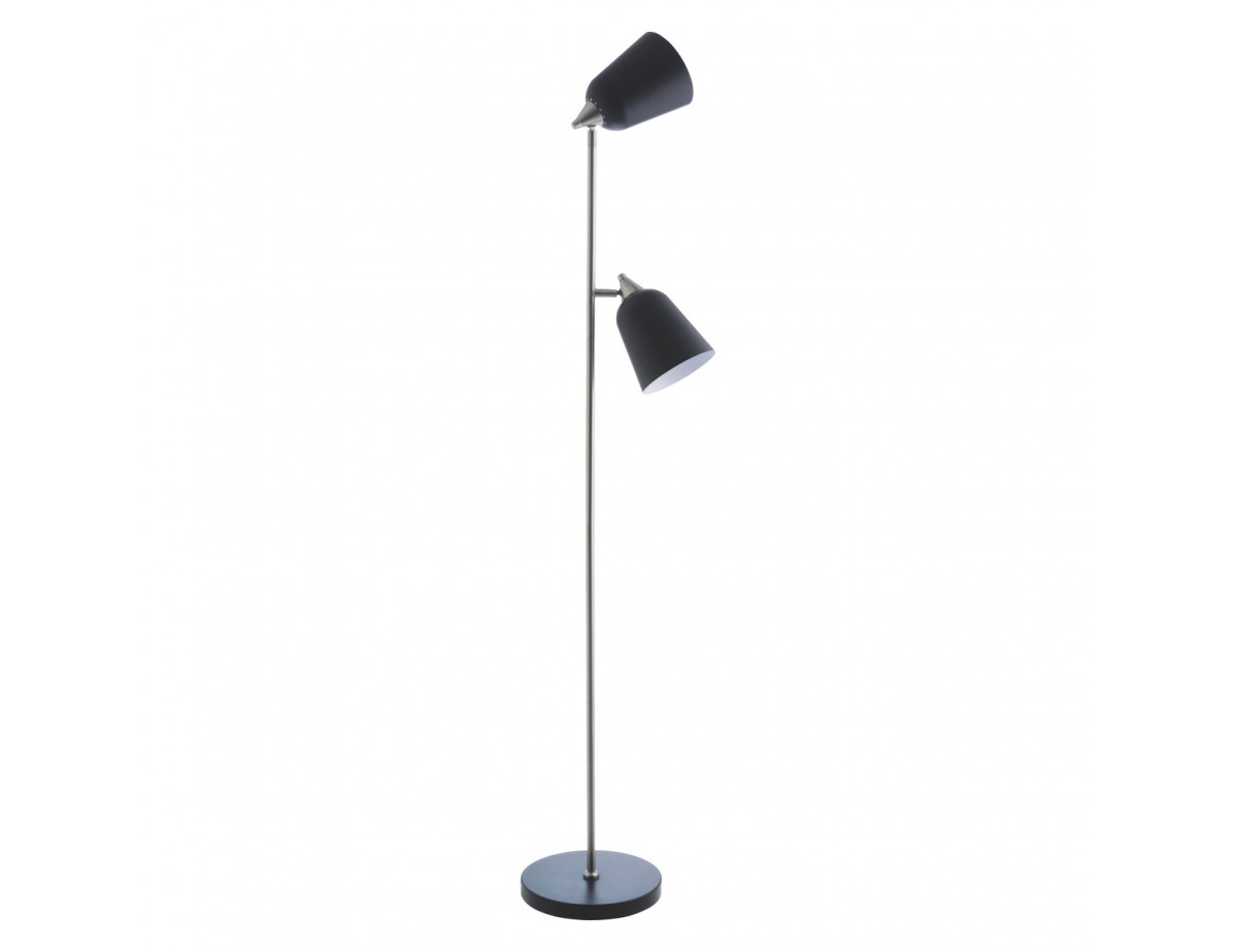 Double Black Metal Double Head Floor Lamp in proportions 1200 X 925