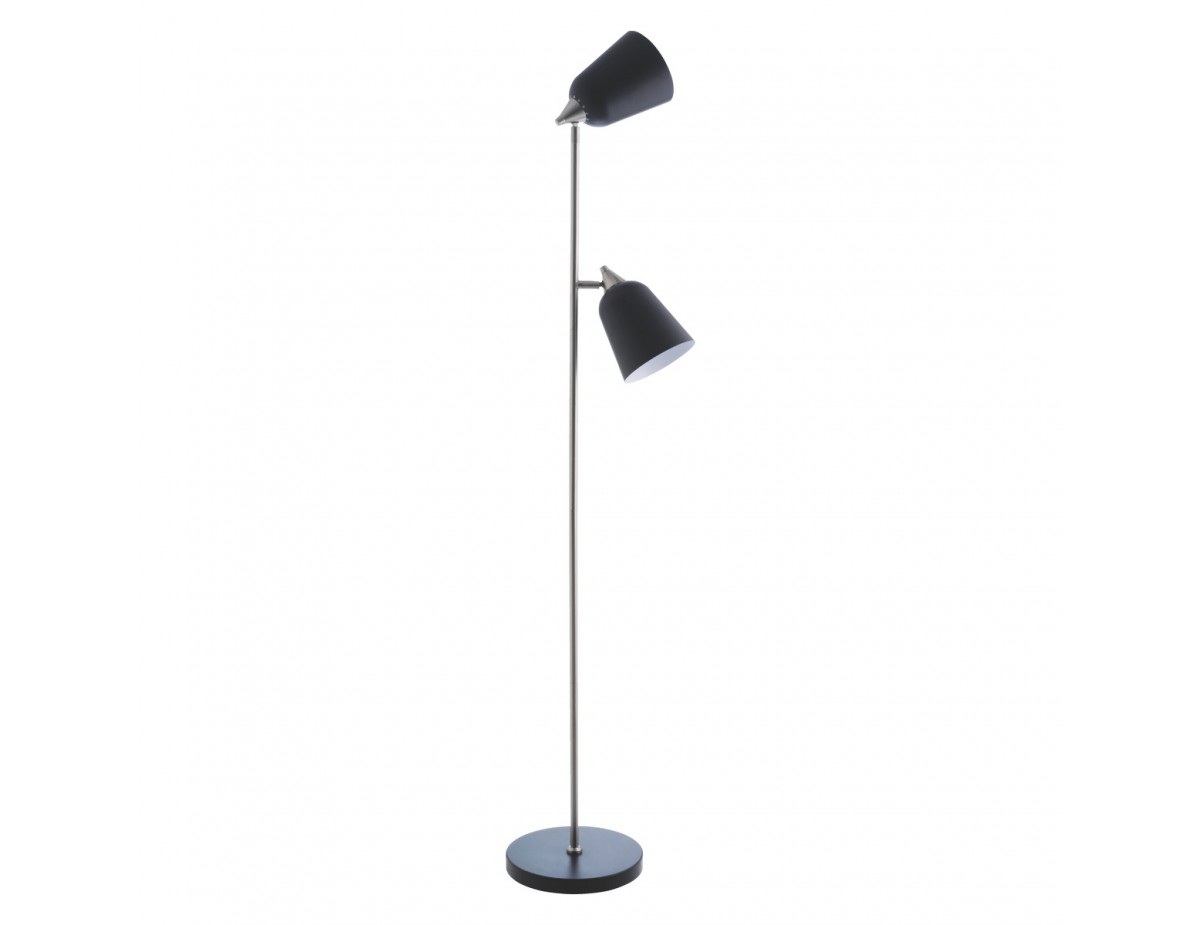Double Black Metal Double Head Floor Lamp throughout proportions 1200 X 925