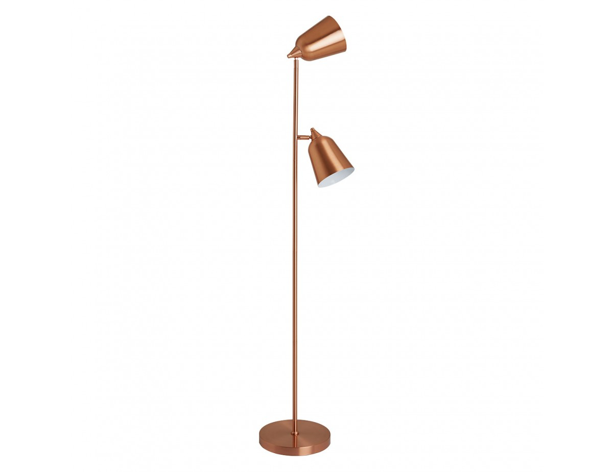 Double Copper Metal Twin Head Floor Lamp in size 1200 X 925