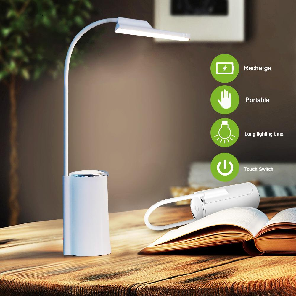 Dozzlor Led Desk Lamp Portable Foldable Eye Protection Table Lamp Touch Sensor Switch 4 Brightness Usb Interface Rechargeable inside sizing 1000 X 1000
