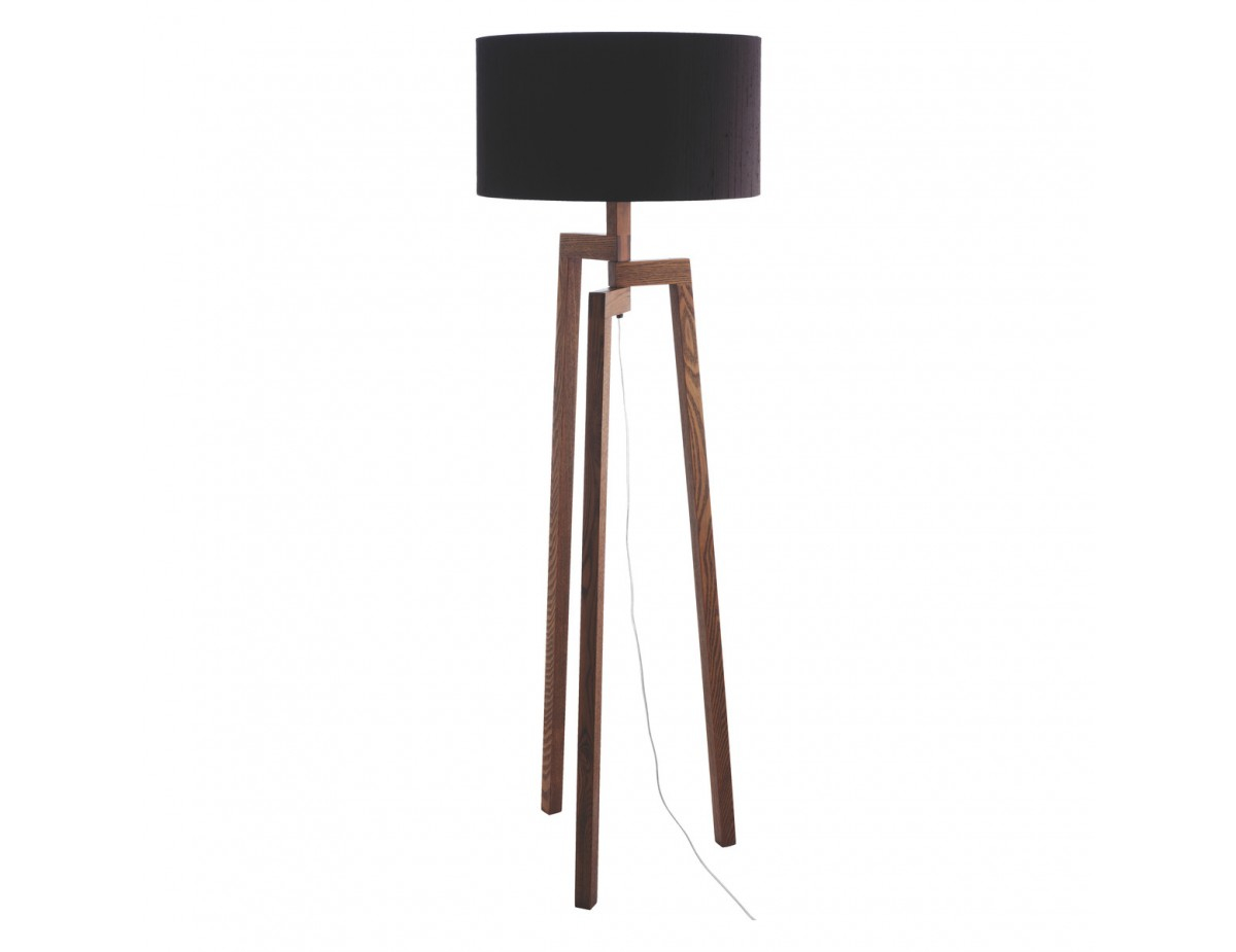 Dylan Wooden Floor Lamp With Black Shade with regard to proportions 1200 X 925