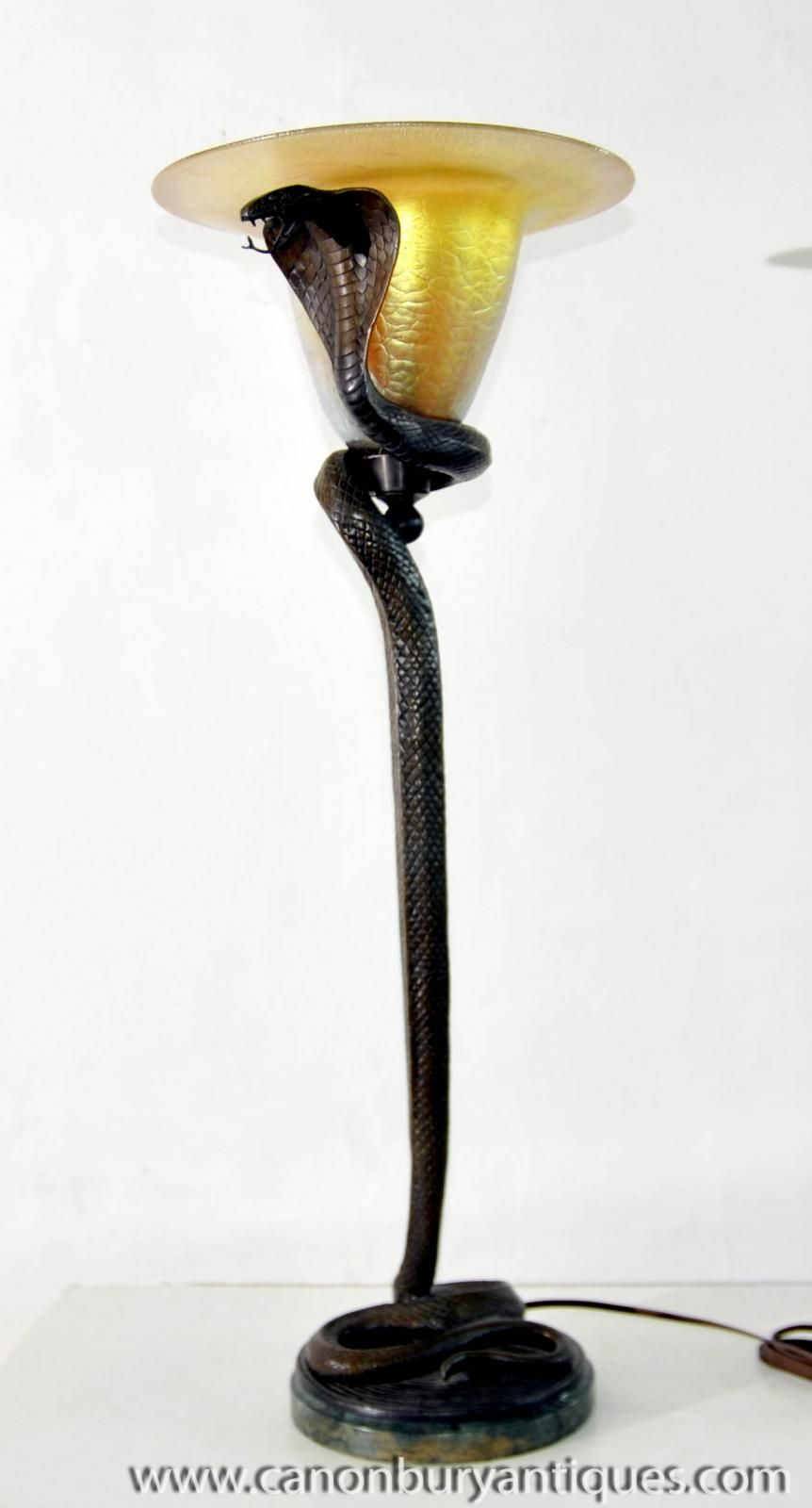 Edgar Brandt Art Deco Bronze Cobra Lamp Floor Snake Light intended for sizing 862 X 1600