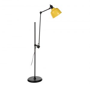 Eduardo Floor Lamp Matt Blackmatt Yellow Shade intended for dimensions 2000 X 1901