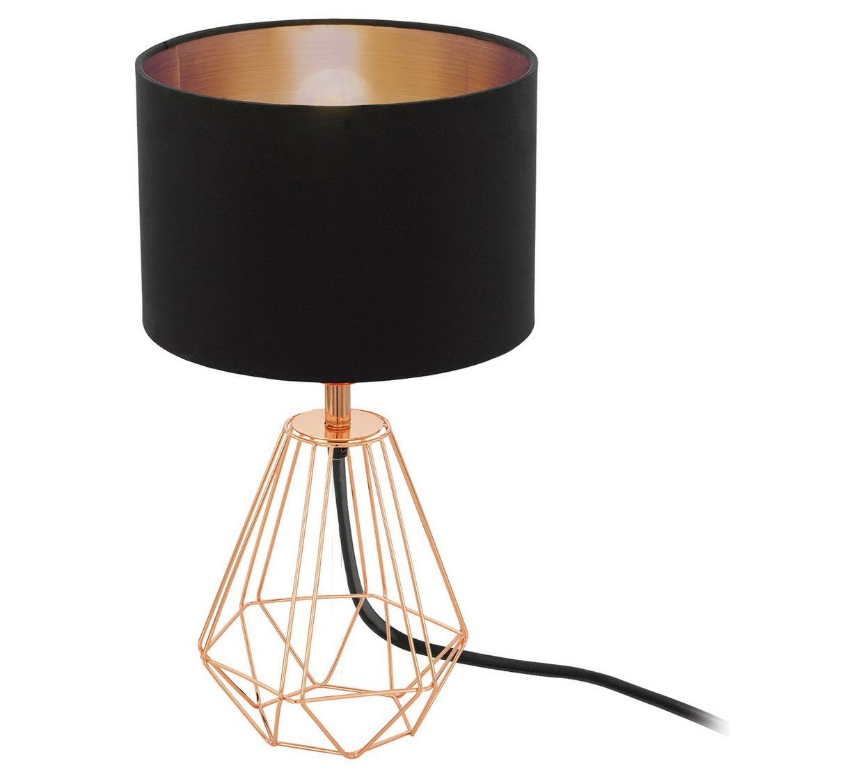 Eglo Carlton Vintage Table Lamp Copper Black Home for sizing 1240 X 1116
