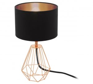 Eglo Carlton Vintage Table Lamp Copper Black Home throughout measurements 1240 X 1116