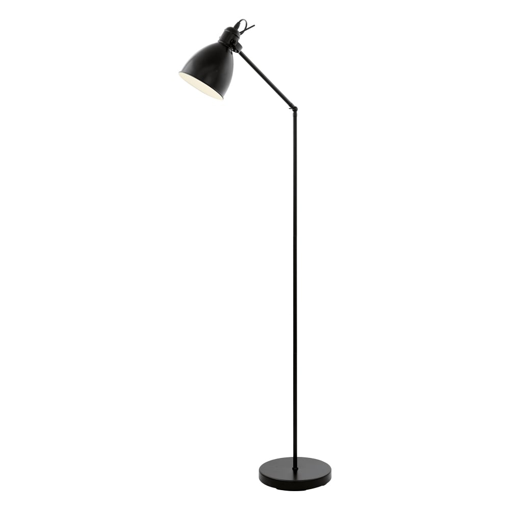 Eglo Lighting Priddy Single Light Floor Lamp Made Of Steel In Black Finish with regard to sizing 1000 X 1000