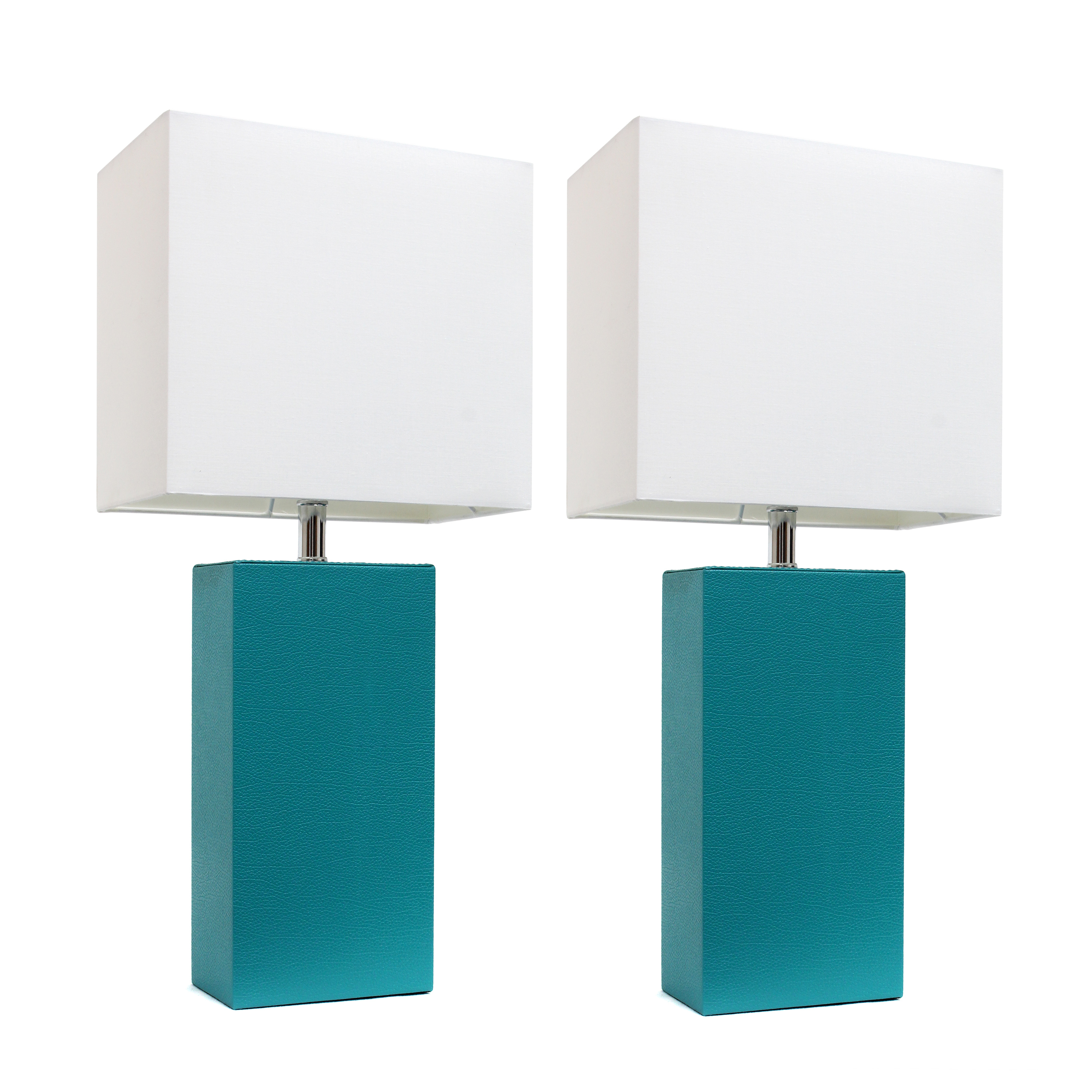 Elegant Designs 2 Pack Modern Leather Table Lamps With White throughout sizing 3000 X 3000