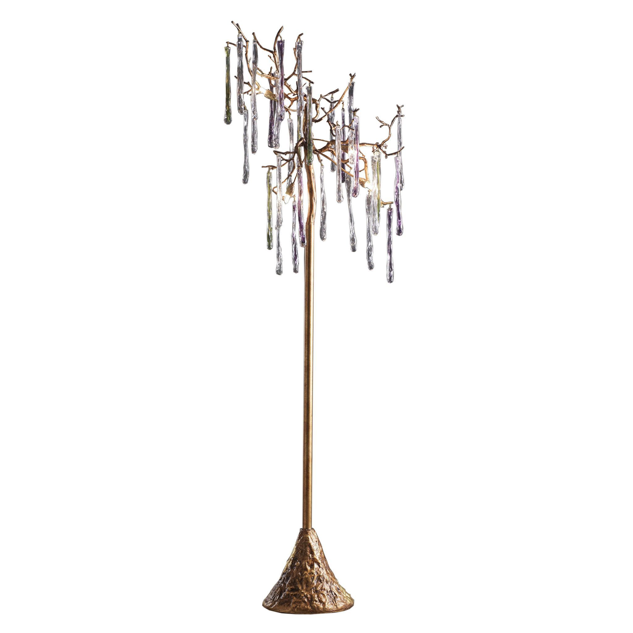 Elk 5 Light Floor Lamp In Talha Bronze And Multi Hued Spires regarding dimensions 2048 X 2048