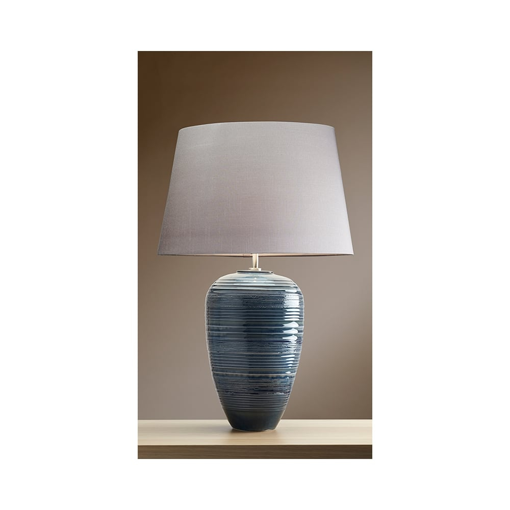 Elstead Luiposeidon Poseidonr Lui Collection Blue Table Lamp With Shade in dimensions 1000 X 1000