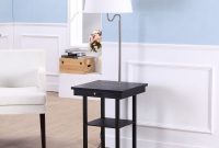 End Table With Lamp Built In Attached With Storage Living for size 1000 X 1000