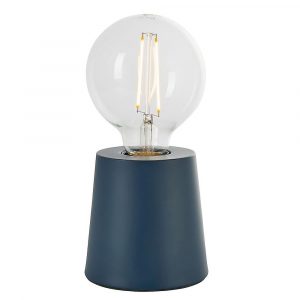 Endon Mono 1 Light Table Light Matt Ink Blue Base Only 80642 within measurements 1000 X 1000