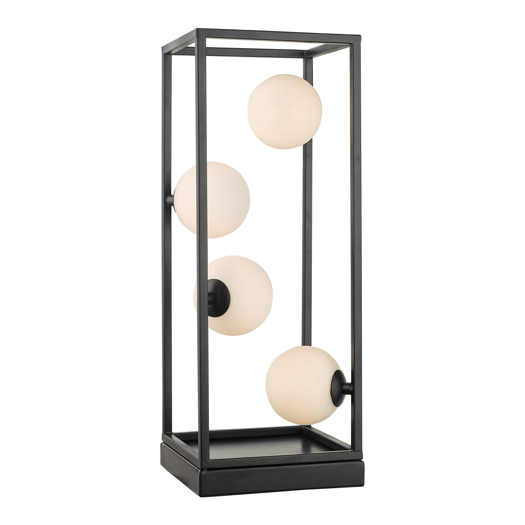 Ensio Geometric Matt Black 4 Light Table Lamp intended for proportions 2000 X 2000