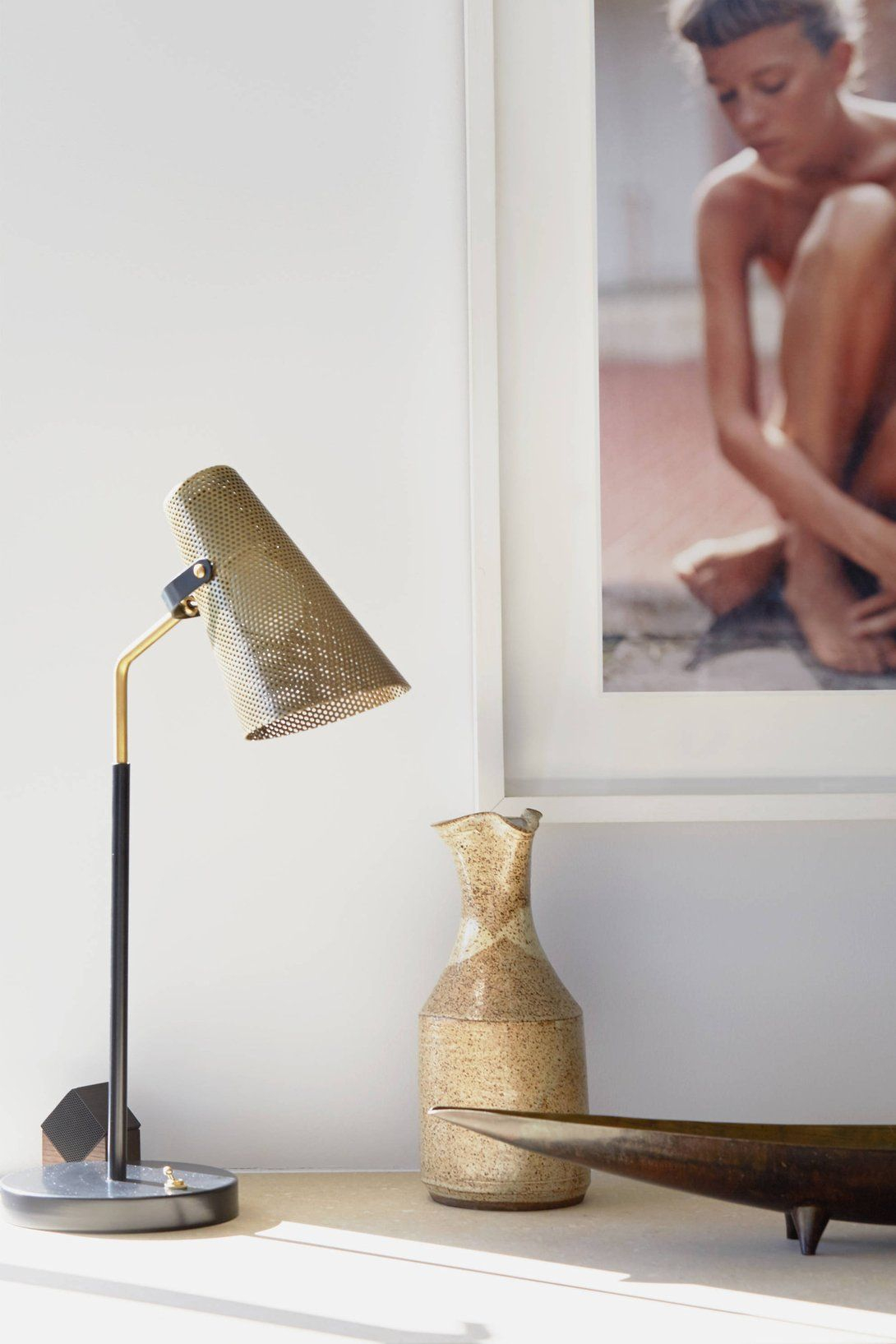 Eperon Black And Brass Table Lamp With Perforated Shade throughout proportions 1090 X 1635