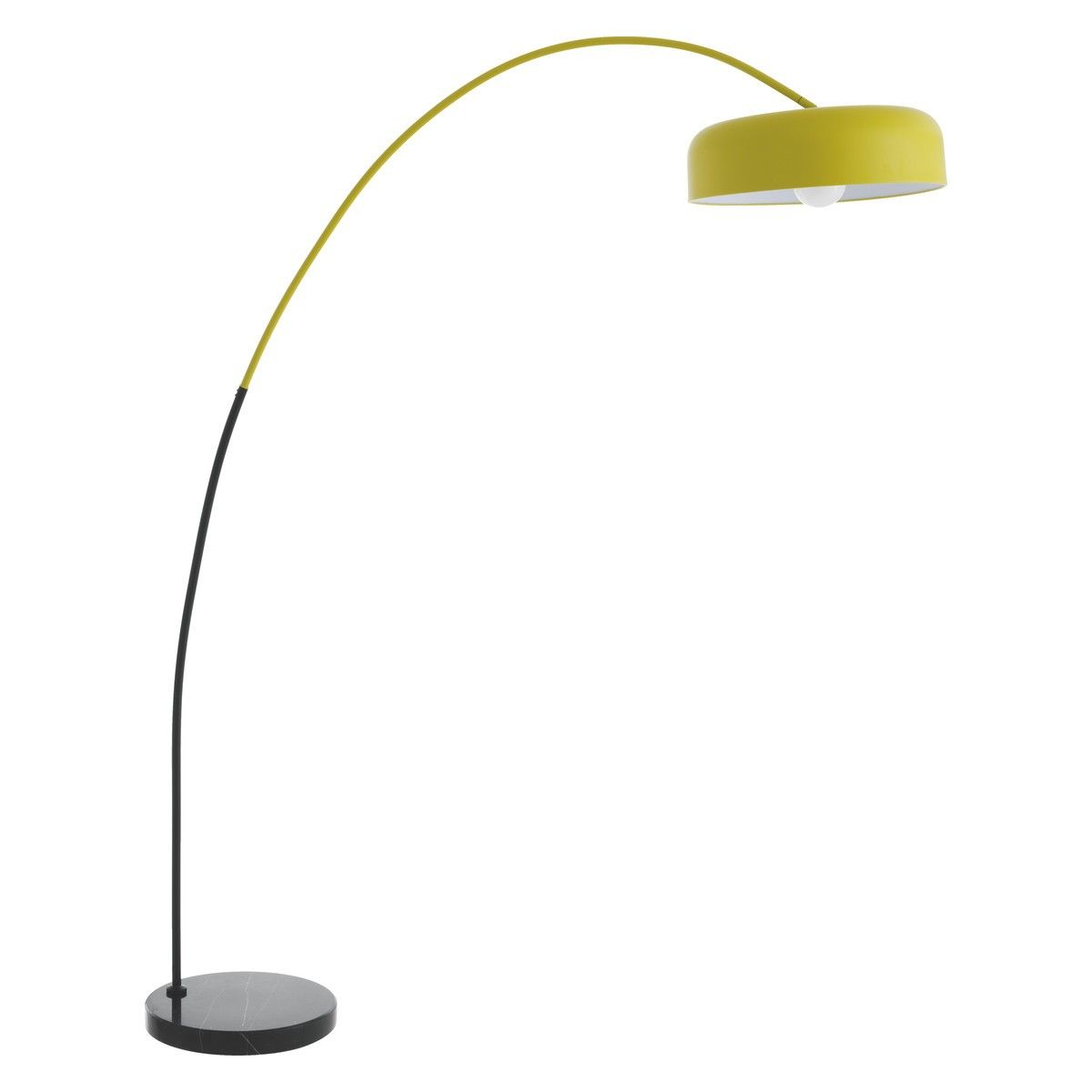 Euan Black Yellow Metal And Marble Overreach Floor Lamp regarding dimensions 1200 X 1200