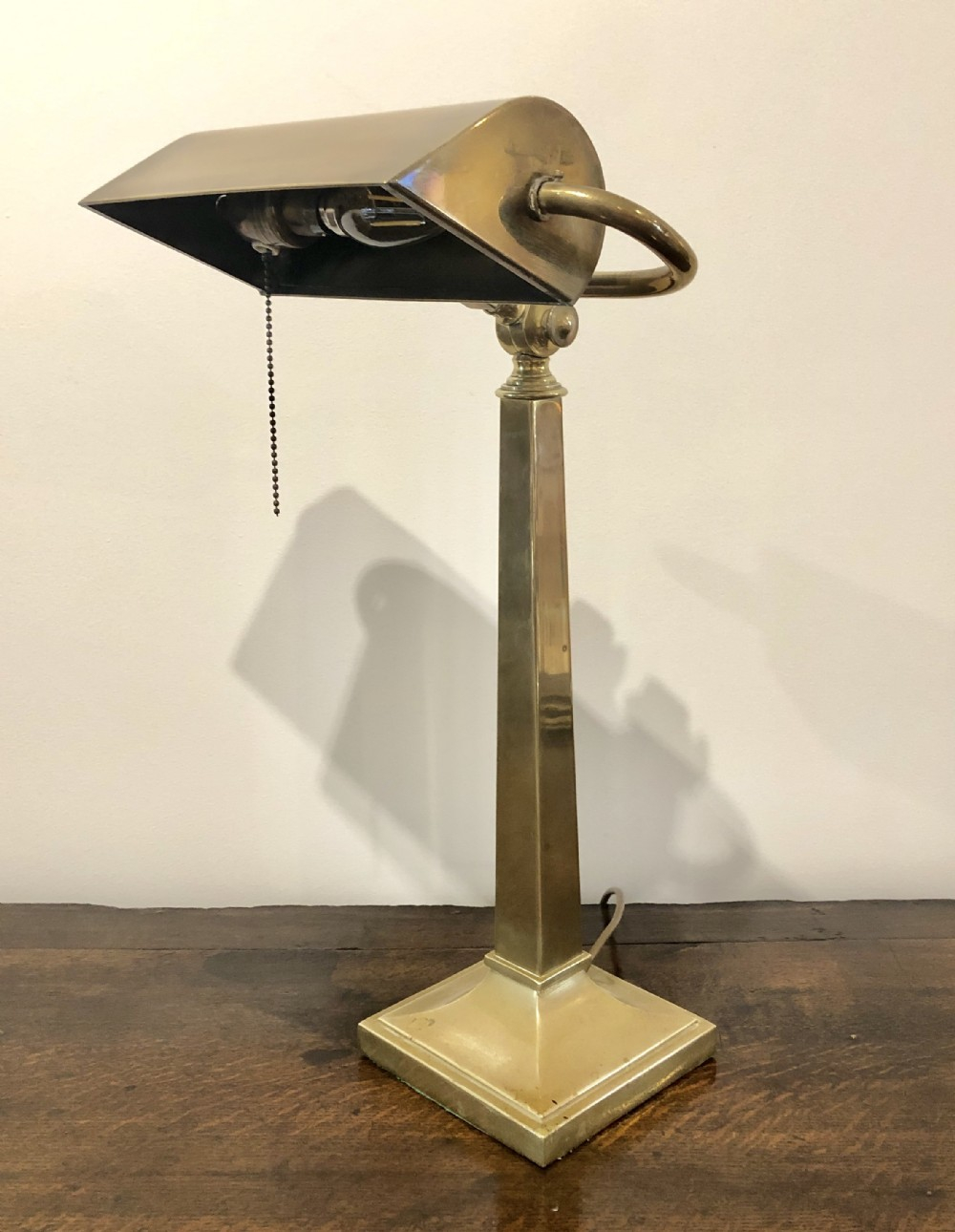 Exceptionally Large Antique Brass Bankers Desk Lamp 615599 in sizing 1000 X 1290