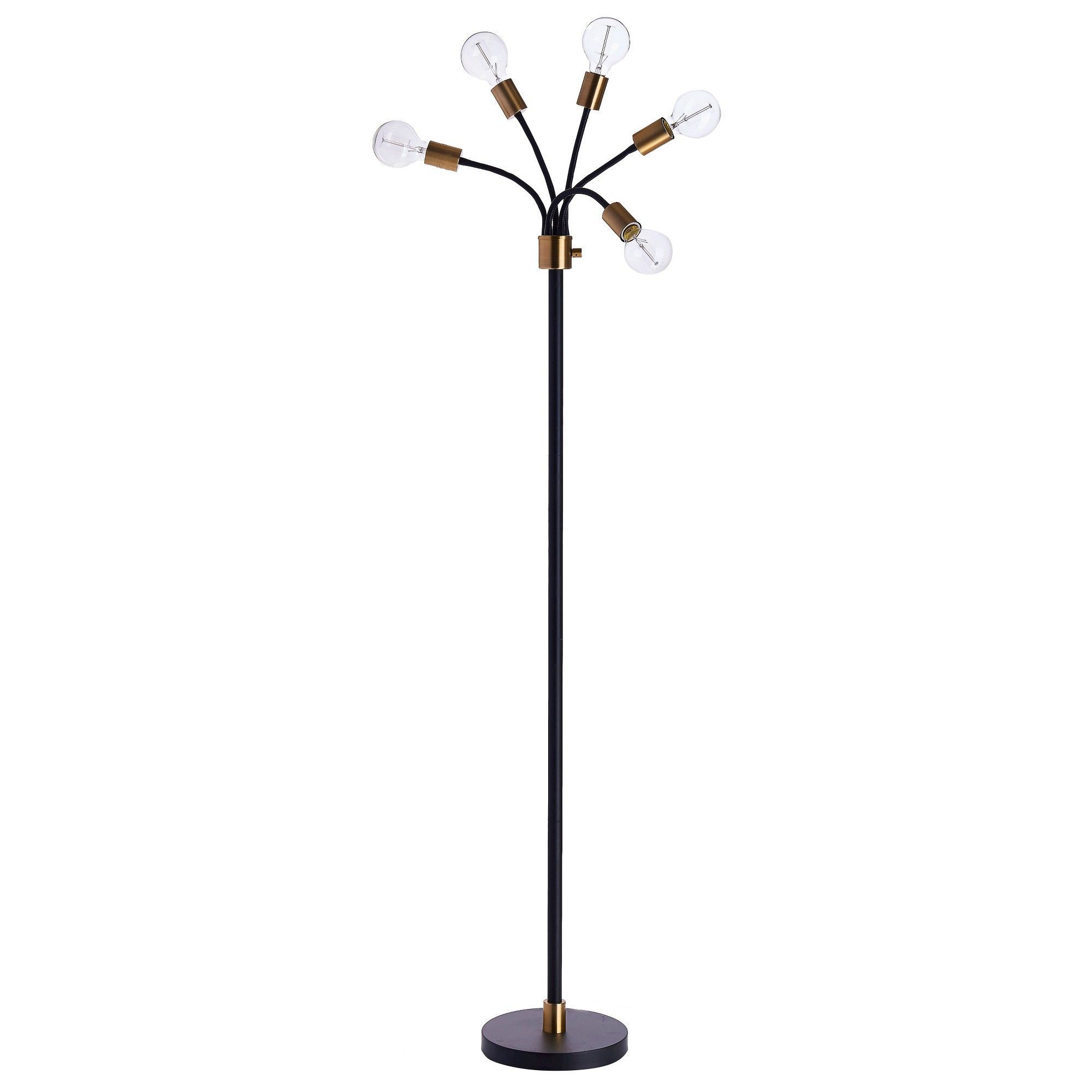 Exposed Bulb Multi Head Floor Lamp Threshold Black With with regard to measurements 2000 X 2000