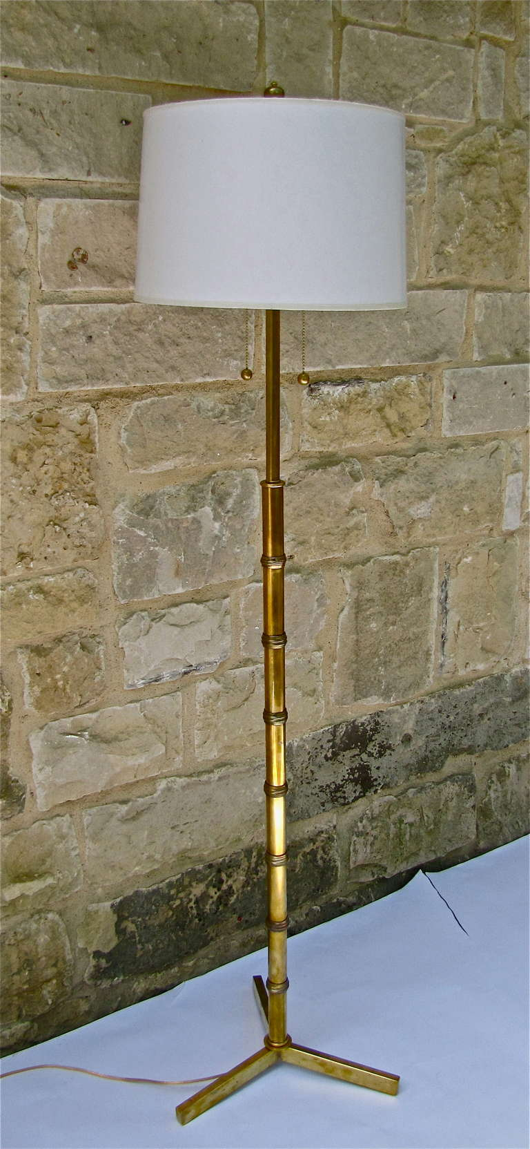 Faux Bamboo Brass Floor Lamp At 1stdibs Bagues French for size 768 X 1663