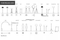 Floor Lamp Autocad Block in proportions 1080 X 760