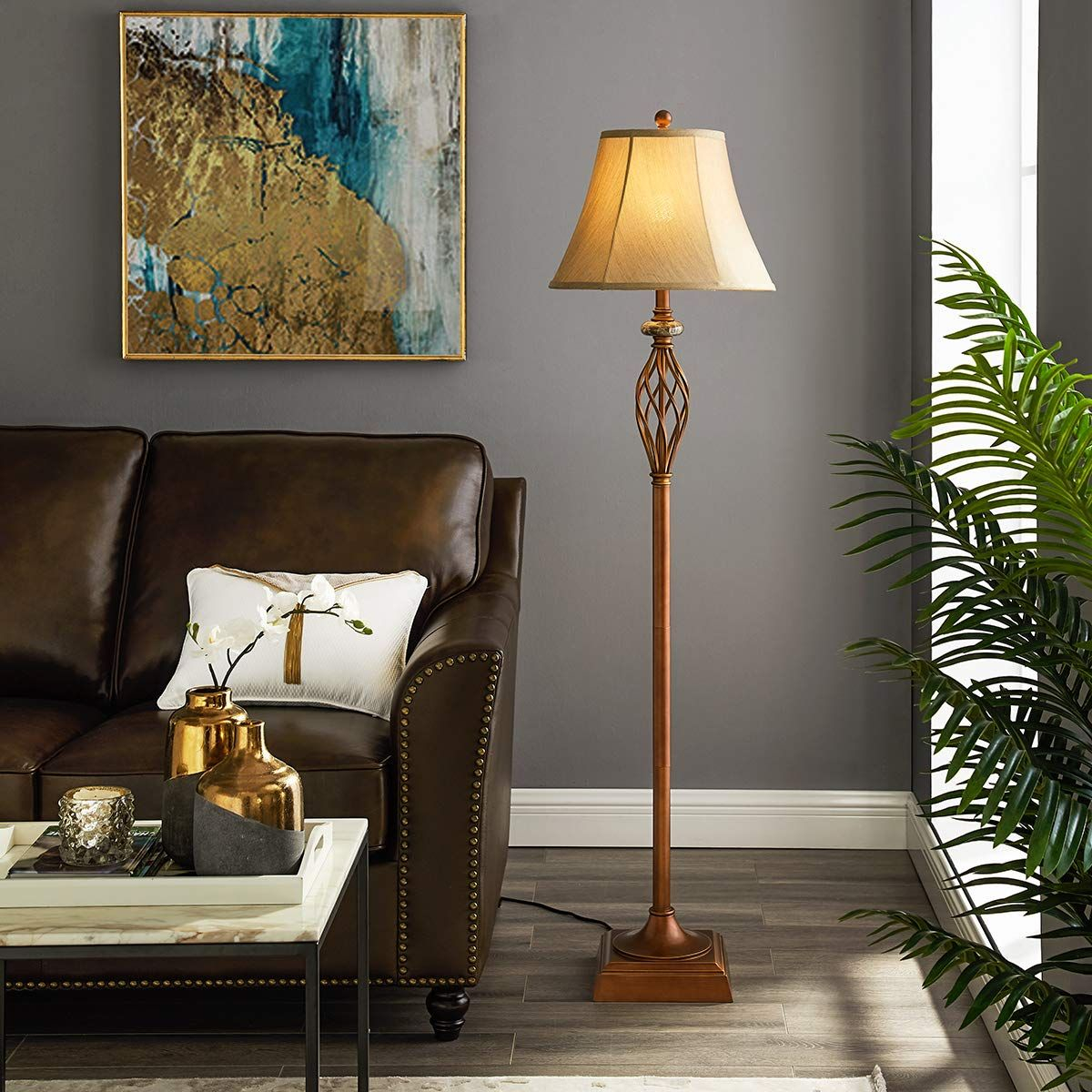 Floor Lamp Bronze Finish Traditional Iron Scroll Uplight inside sizing 1200 X 1200