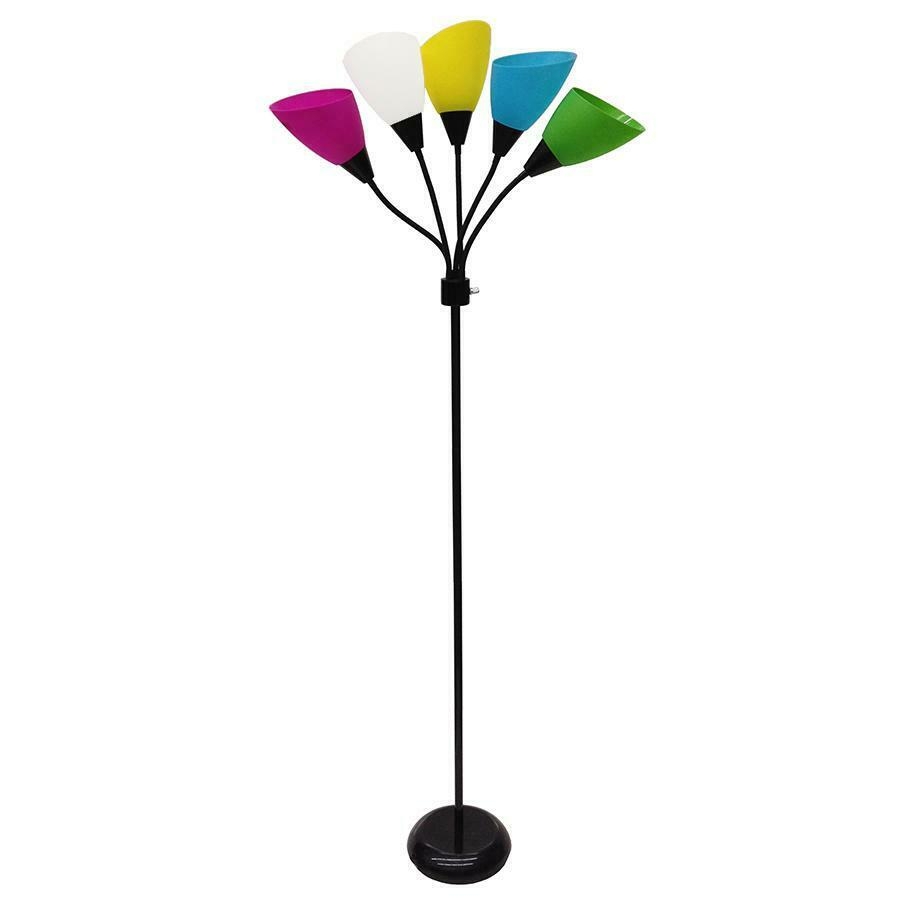 Floor Lamp Plastic Shade 67 In Black 3 Way Multi Head Adjustable Transitional with sizing 900 X 900