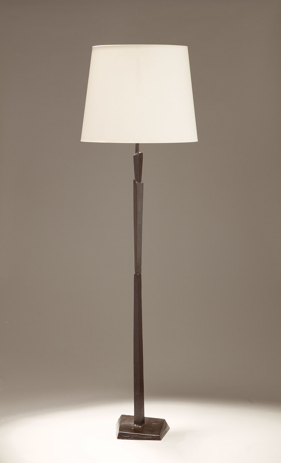 Floor Lamp With Off White Fabric Shade Irregular Base for proportions 960 X 1583