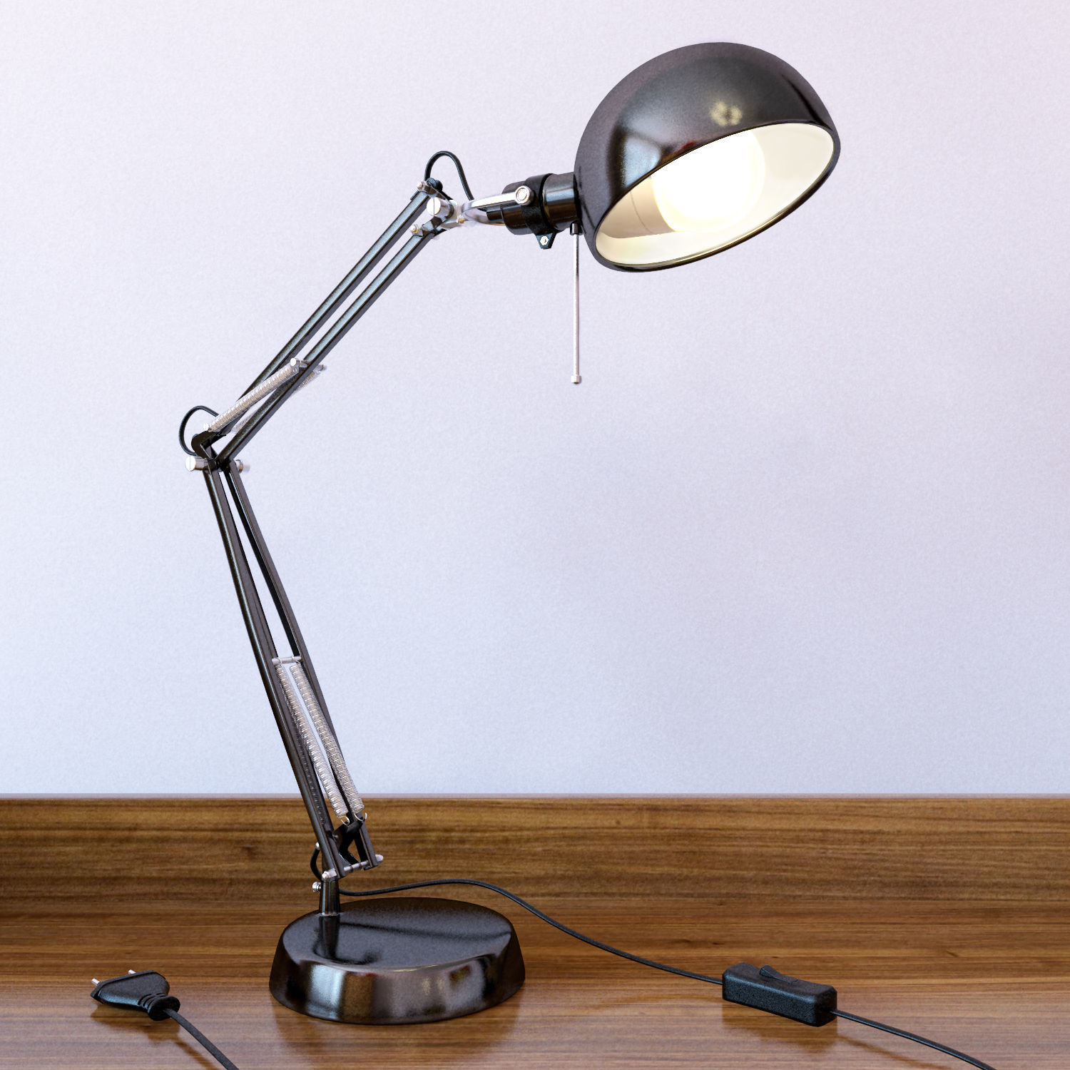 Forsa Desk Lamp 3d Model within proportions 1500 X 1500