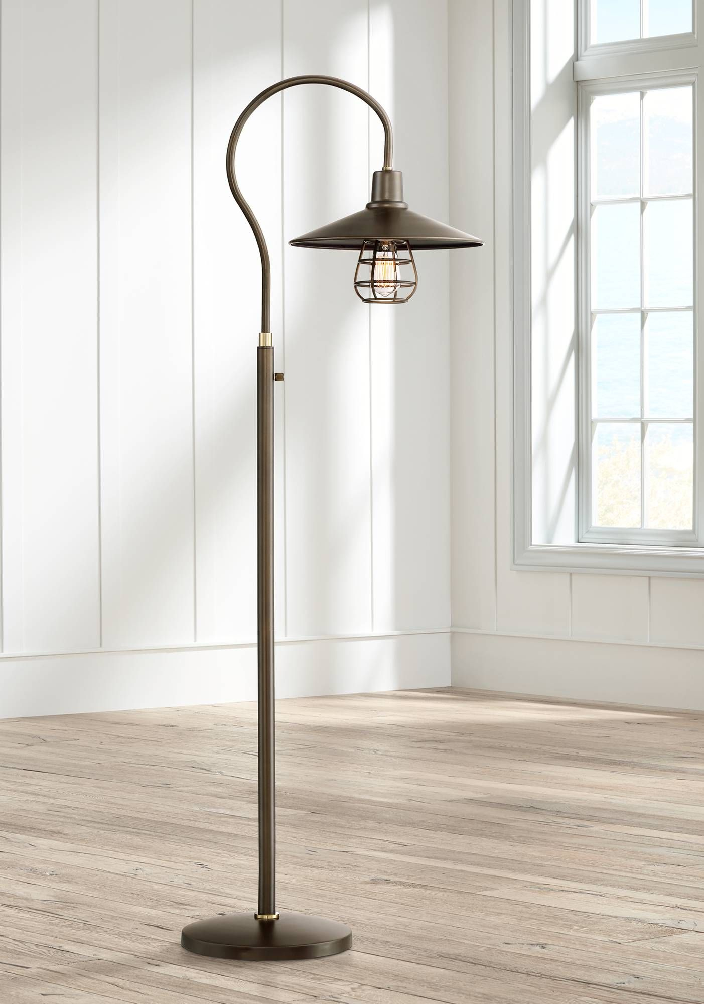Garryton Industrial Oil Rubbed Bronze Floor Lamp 9m658 within dimensions 1403 X 2000