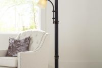 Garver Bronze Torchiere Floor Lamp With Reader Arm 8c397 inside proportions 1403 X 2000