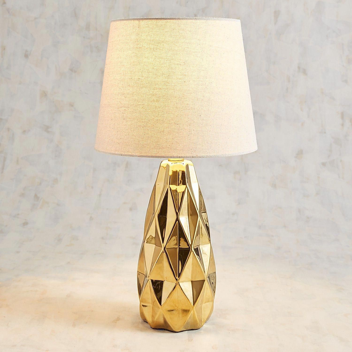 Geometric Golden Ceramic Table Lamp Pier 1 Imports with dimensions 1500 X 1500