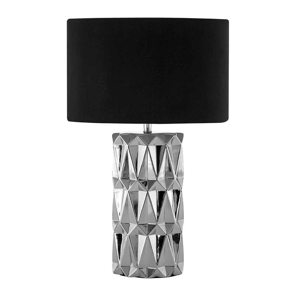 Geometric Table Lamp Silver And Black regarding sizing 1000 X 1000