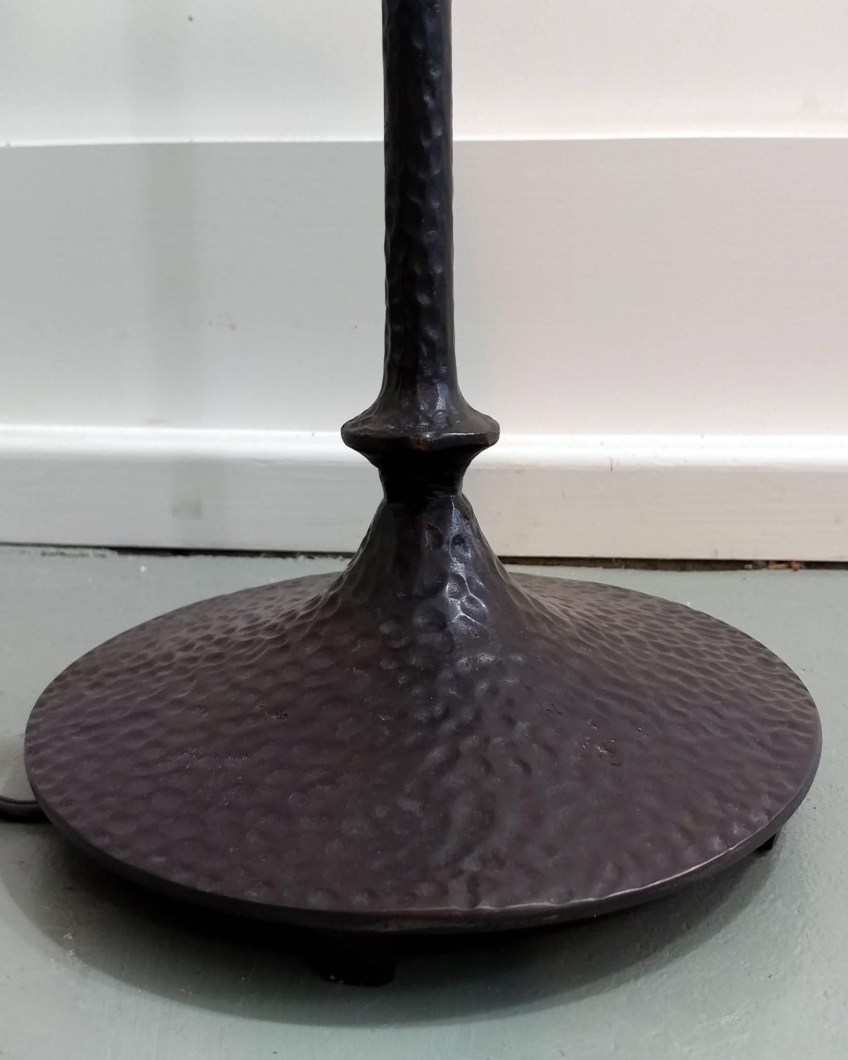 Giacometti Style Hammered Painted Bronze Floor Lamp Offered throughout size 1665 X 2081