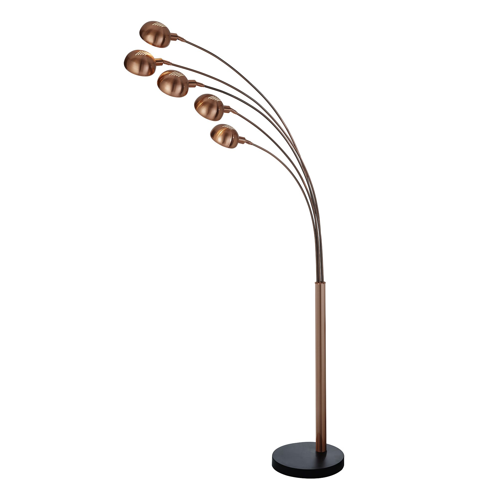 Giraffe Copper 5 Light Floor Lamp With Black Marble Base with regard to proportions 2000 X 2000
