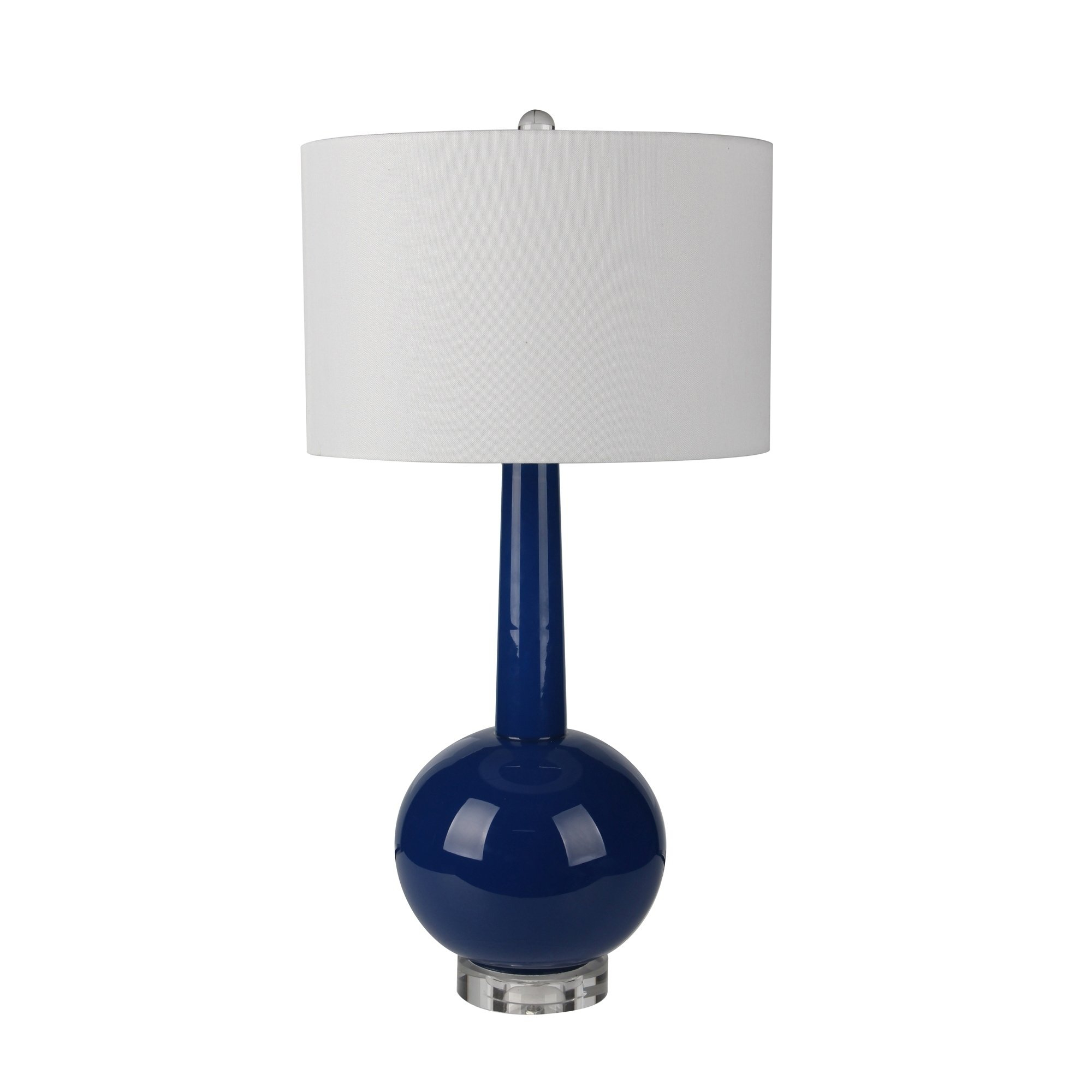 Glass Skinny Top Round Bottom Table Lamp Blue 30 in dimensions 2000 X 2000