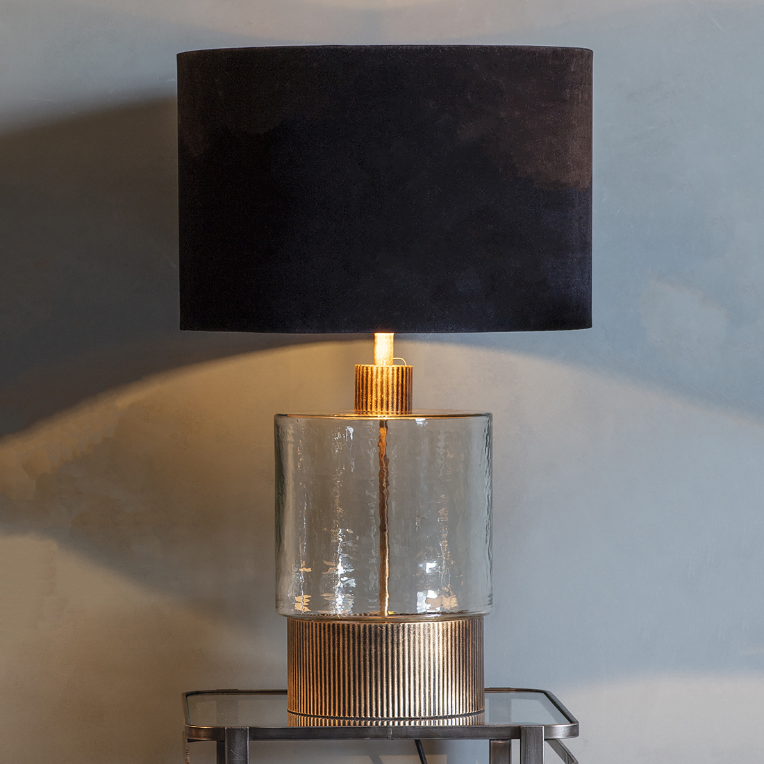 Gold Glass Table Lamp With Black Shade throughout dimensions 1100 X 1100