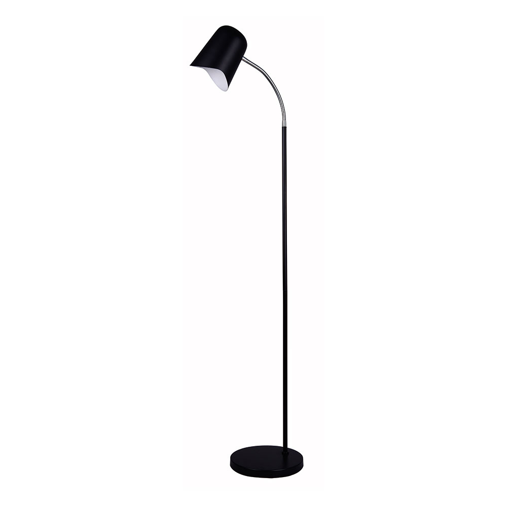 Gooseneck Modern Floor Lamp Matt Black Pastel23fl intended for size 1000 X 1000