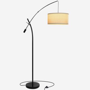 Grayson Led Floor Lamp Arcs Over Living Room Sofa Fits Corners within sizing 1500 X 1500