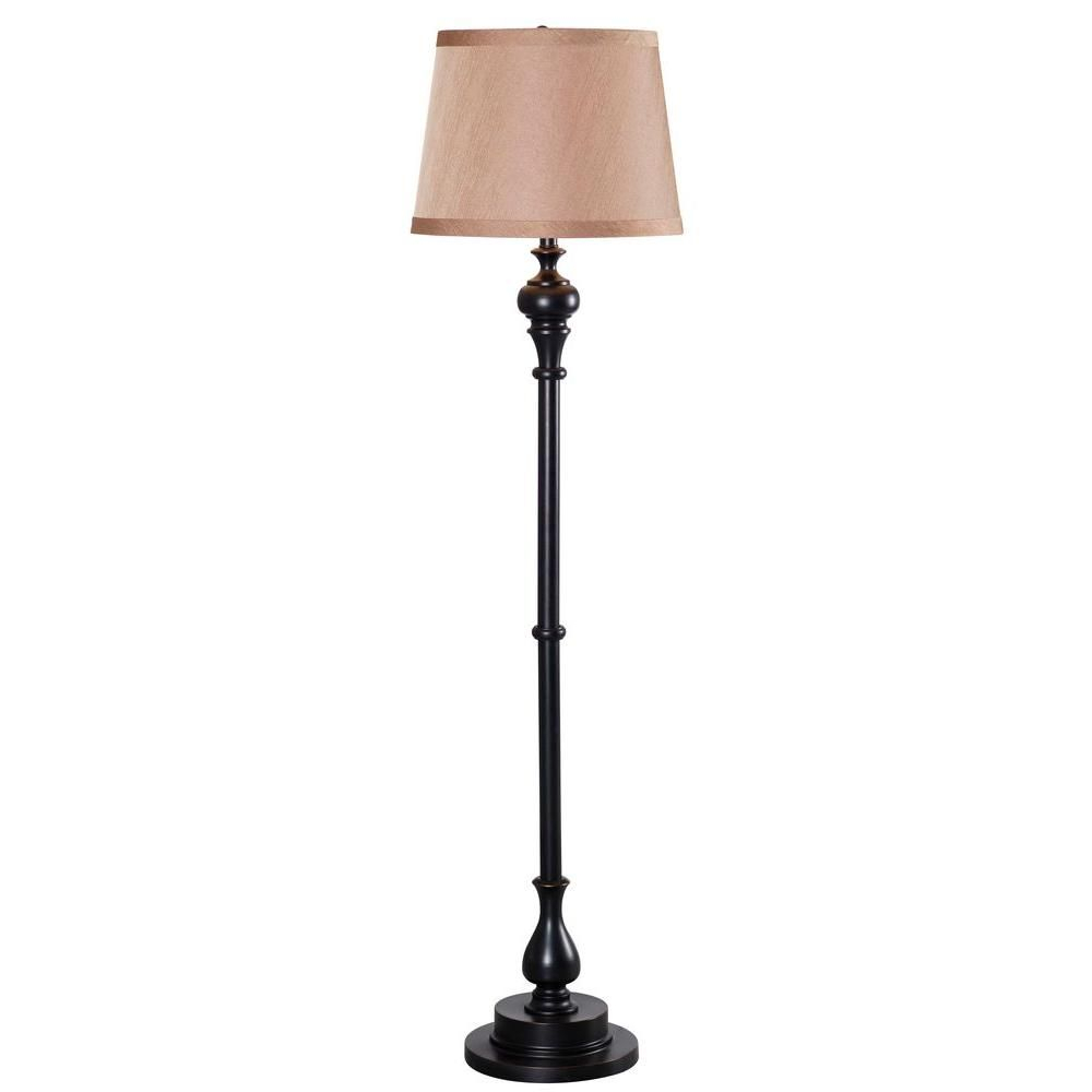 Hampton Bay 59 In H Oil Rubbed Bronze Swing Arm Floor Lamp inside size 1000 X 1000