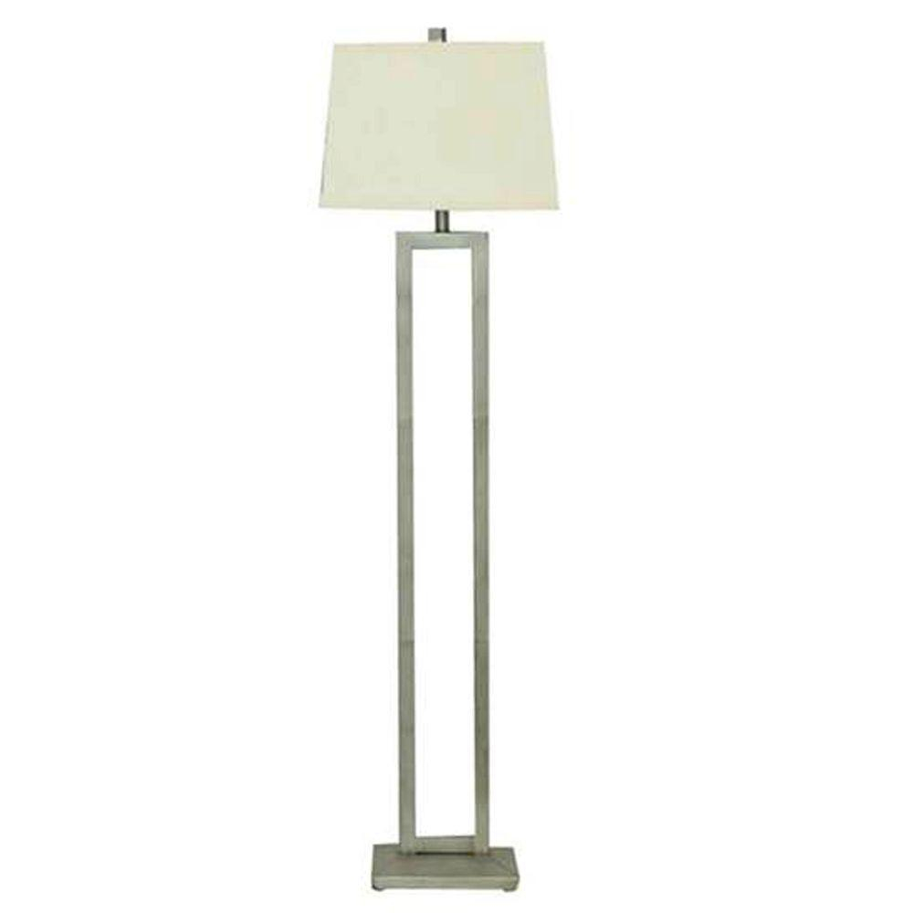 Hampton Bay 6050 In Painted Silver Leaf Dual Pole Floor Lamp inside measurements 1000 X 1000