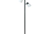 Hampton Bay 645 In Black Track Tree Floor Lamp With 3 White Plastic Shades regarding dimensions 1000 X 1000