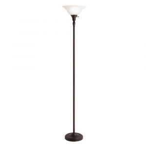 Hampton Bay 72 In Bronze Torchiere Floor Lamp With Alabaster Glass Shade with regard to sizing 1000 X 1000