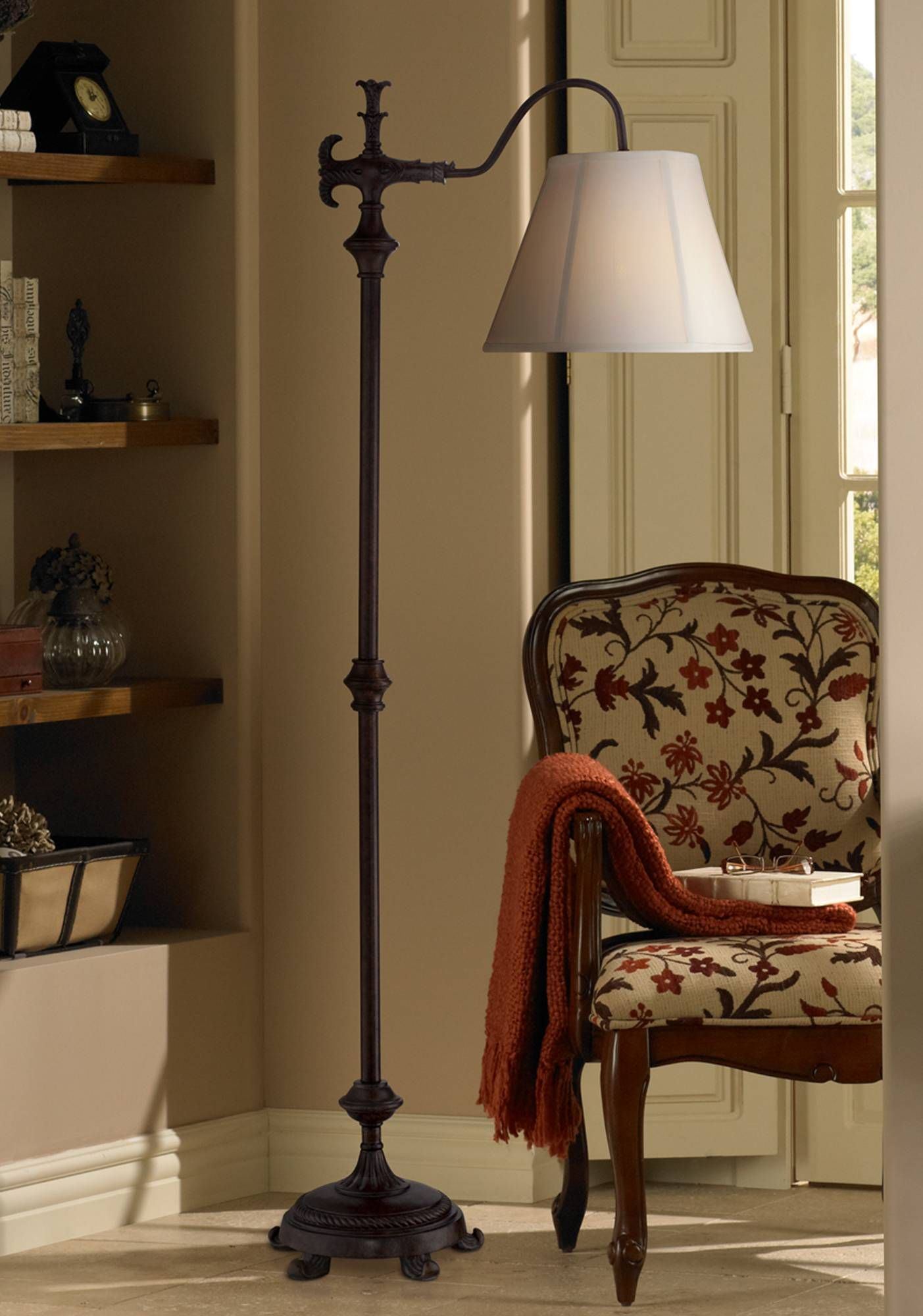 Hancock Traditional Bronze 59 High Downbridge Floor Lamp for measurements 1403 X 2000