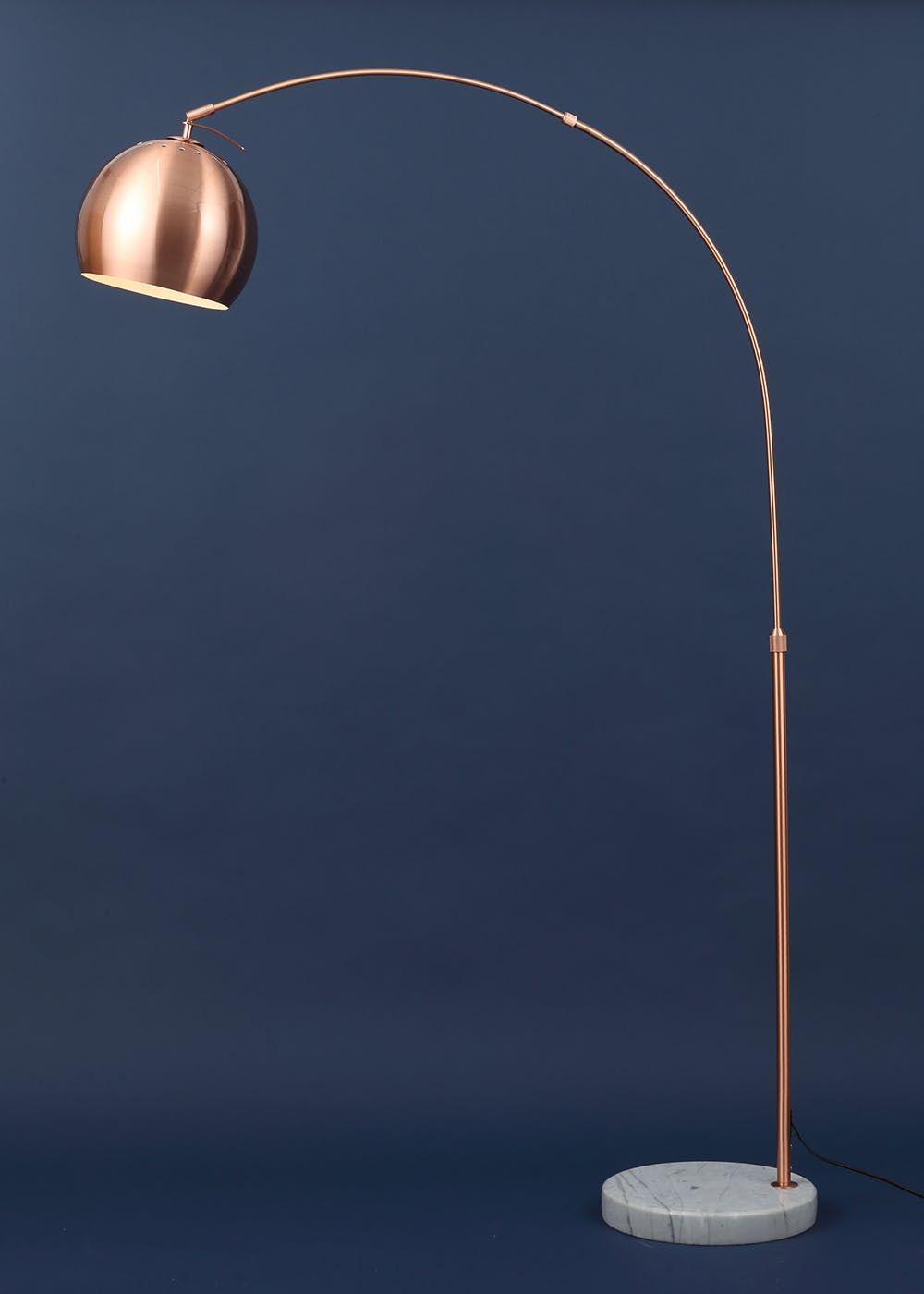 Helene Arc Floor Lamp H170cm X W35cm Copper In 2019 within dimensions 1000 X 1400